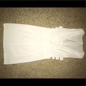 White tight cocktail dress